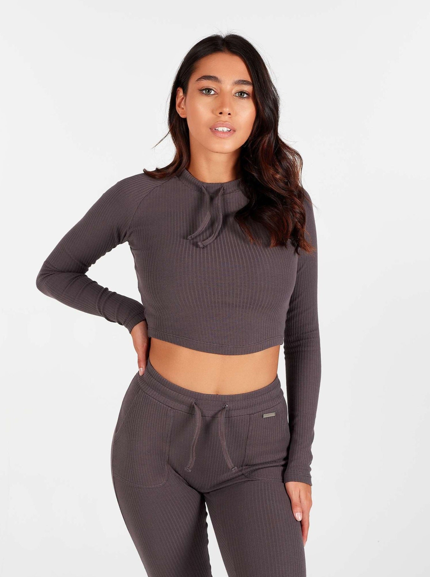 Everyday Lounge Crop Top - Taupe