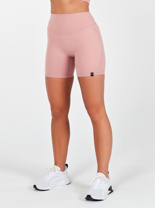 Lux High Waisted Shorts  - Dusty Rose 1413