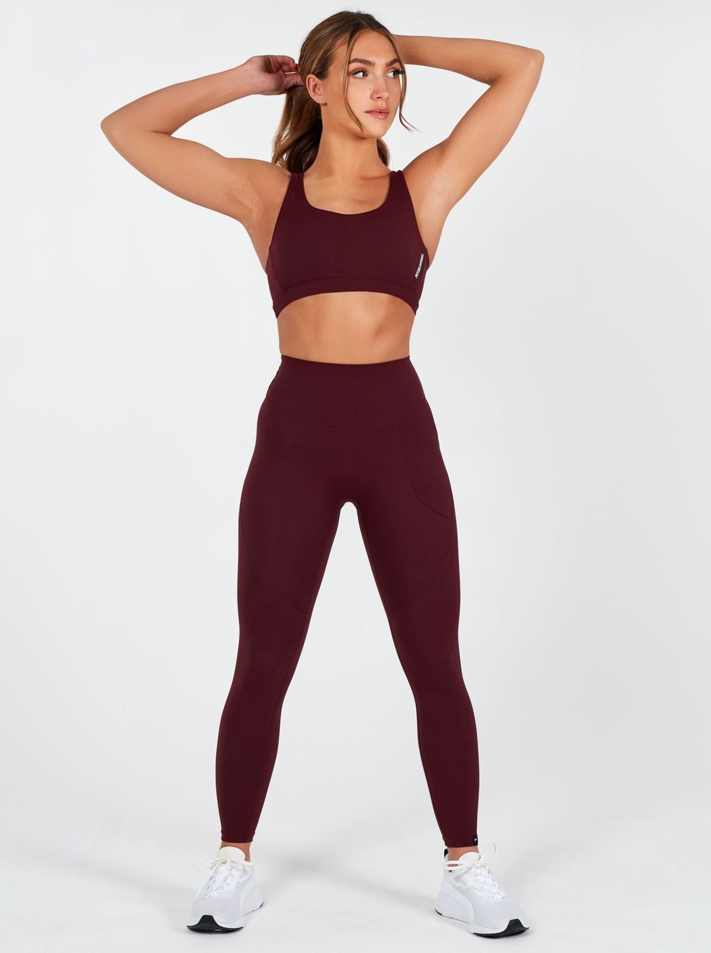 Lux High Waisted Leggings - Maroon