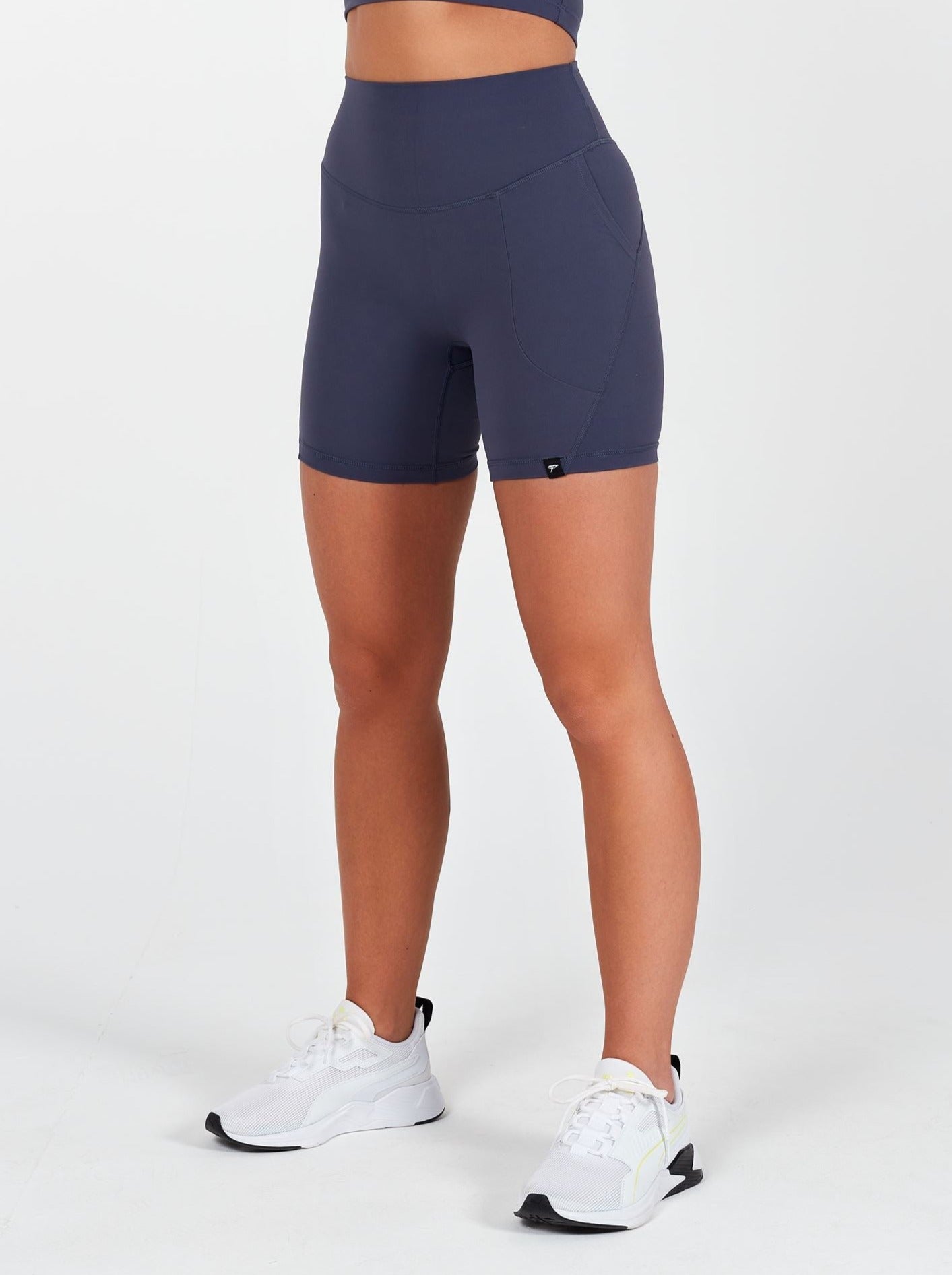 Lux High Waisted Shorts - Navy